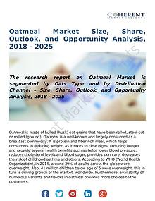 Oatmeal Market Size, Share, Outlook, and Opportunity Analysis, 2018 -