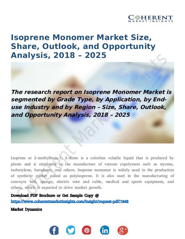 Isoprene Monomer Market Size, Share, Outlook, and Opportunity Analysi Isoprene Monomer Market