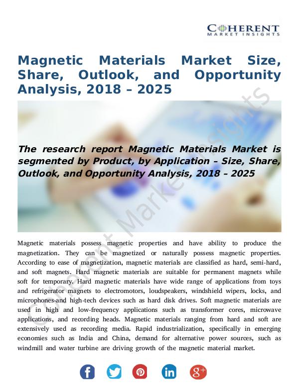Magnetic Materials Market Size, Share, Outlook, and Opportunity Analy Magnetic Materials Market
