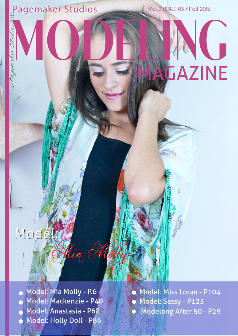 Pagemaker Studios Modeling Magazine Fall Issue 2015