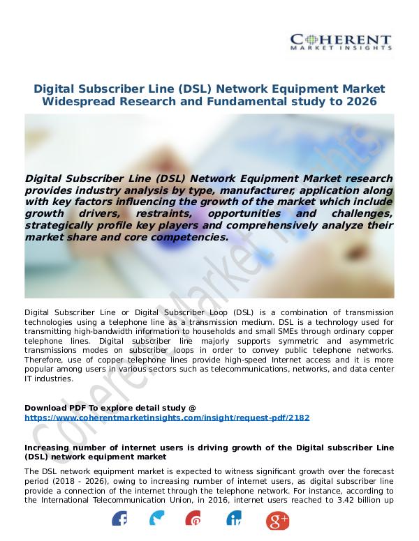 Techno World Digital-Subscriber-Line-Network-Equipment-Market