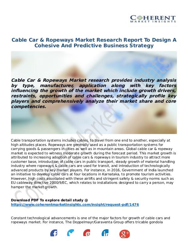 Techno World Cable-Car-&-Ropeways-Market