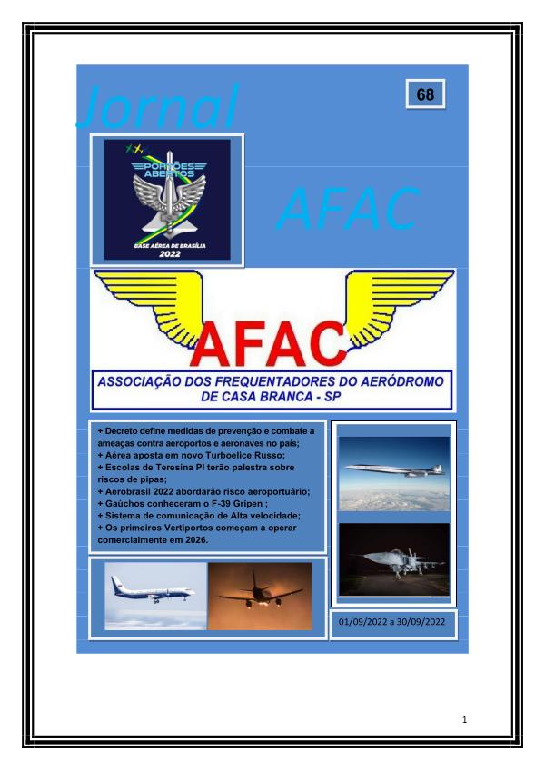 Edição 68 Edição 68 do Jornal Digital da AFAC Aviação