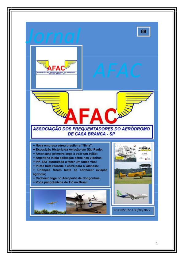 Edição 69 do Jornal Digital da AFAC Aviação Edição 69