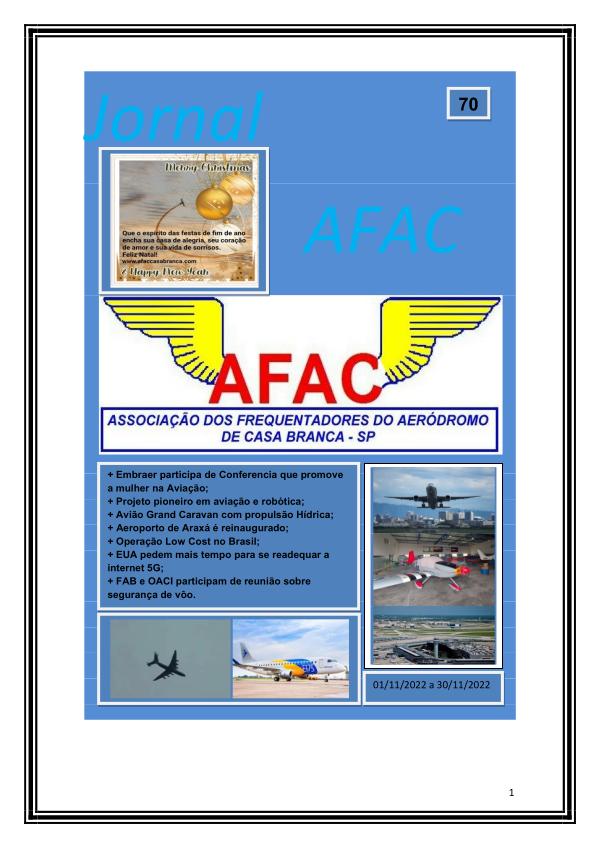 Edição 70 do Jornal Digital da AFAC Aviação Edição 70