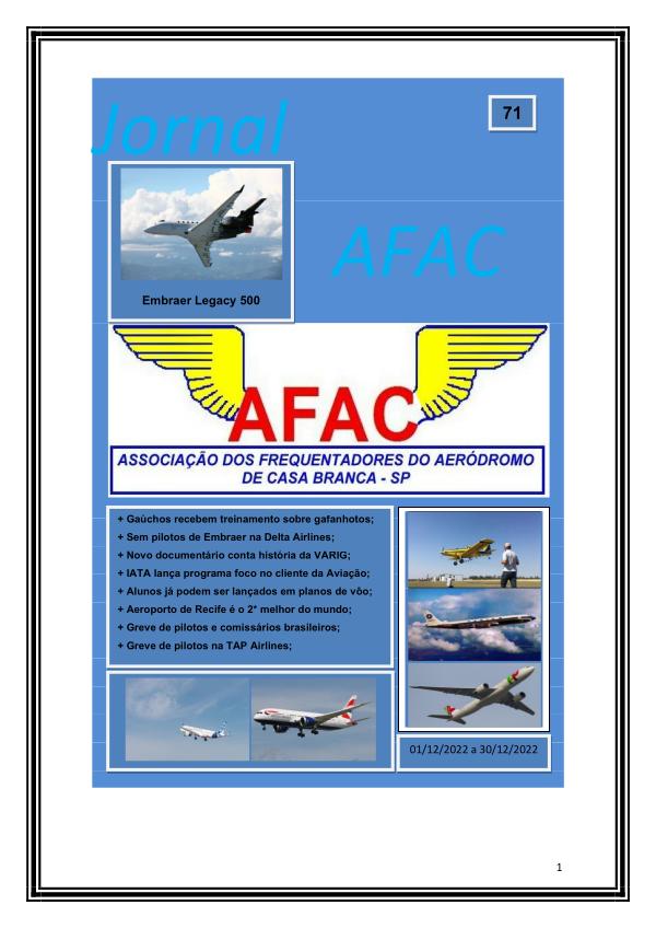 Edição 71 do Jornal Digital AFAC Aviação Edição 71