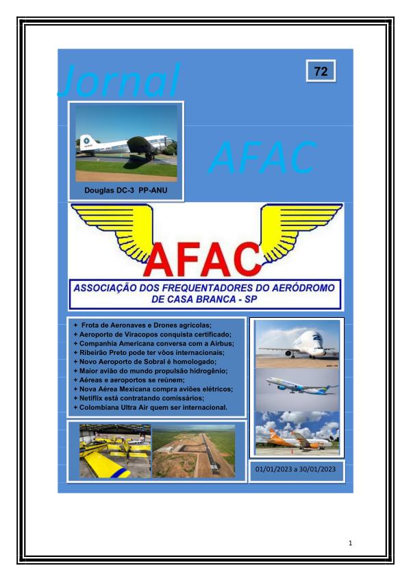 Edição 72 do Jornal Digital da AFAC Aviação Edição 72