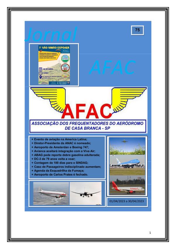 Edição 75 do Jornal Digital da AFAC Aviação Edição 75