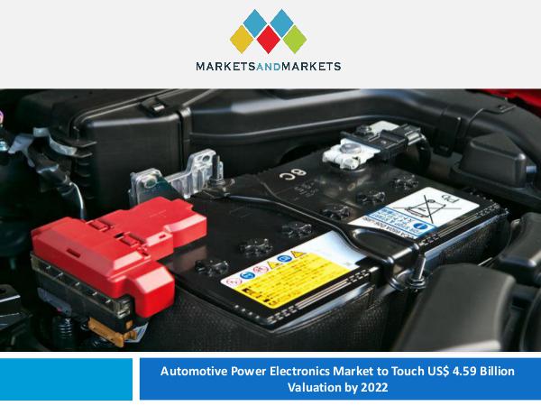 Automotive Market Revenue, Trends, Growth, Technologies, CAGR Global Automotive Power Electronics Market