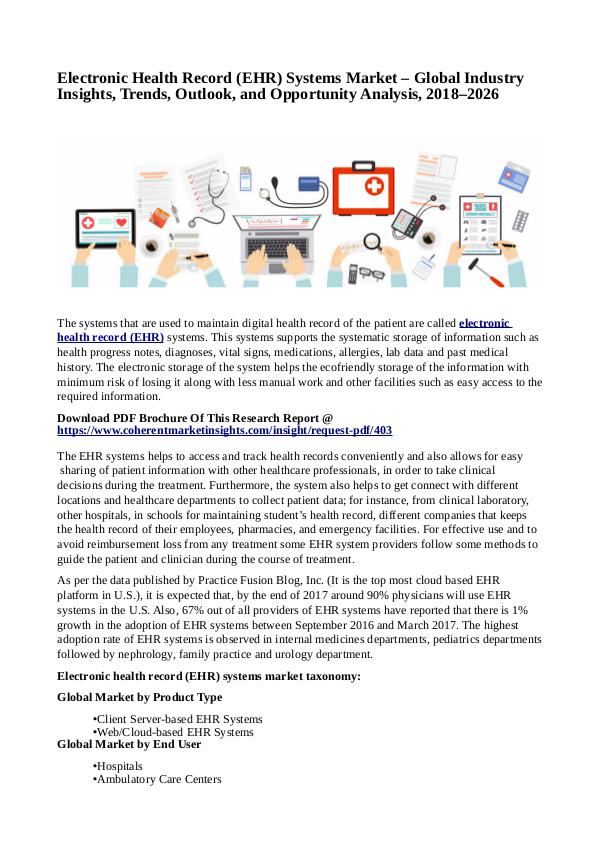 Healtcare Electronic Health Record (EHR) Systems Market