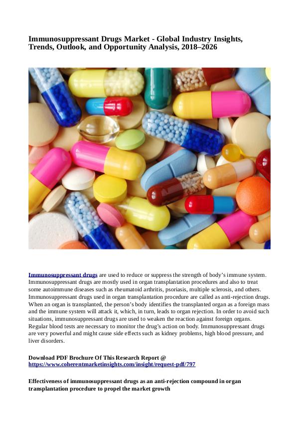 Healtcare Immunosuppressant Drugs Market