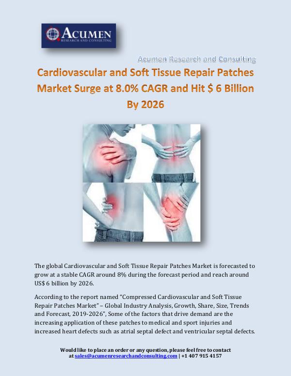 Acumen Research and Consulting Cardiovascular and Soft Tissue Repair Patches Mark