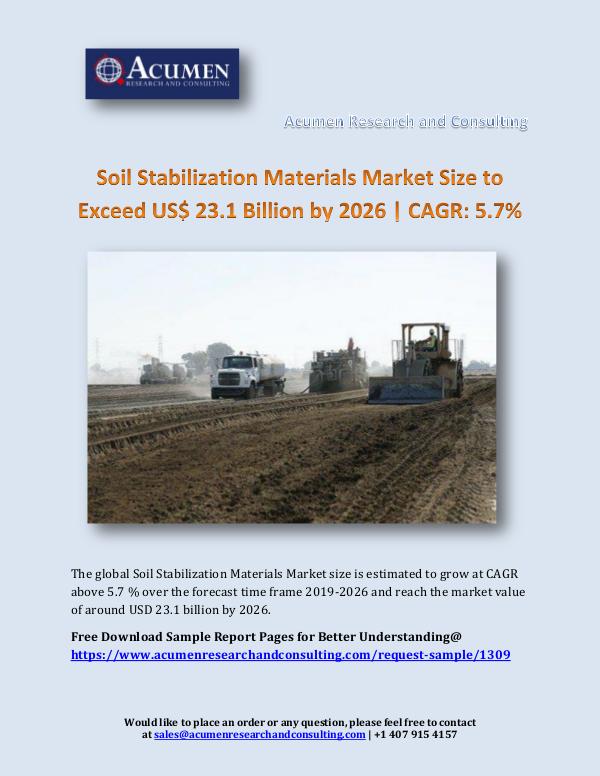 Acumen Research and Consulting Soil Stabilization Materials Market