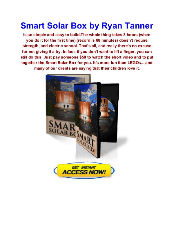Ryan Tanner Smart Solar Box  Smart Power 4 All Smart Solar Box Ryan Tanner review