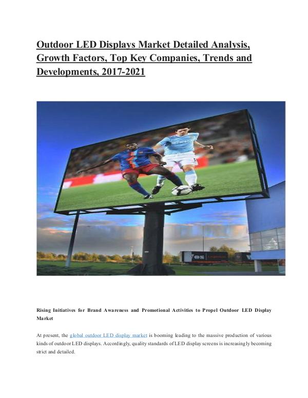 Persistence Market Research Reports Outdoor LED Displays Market