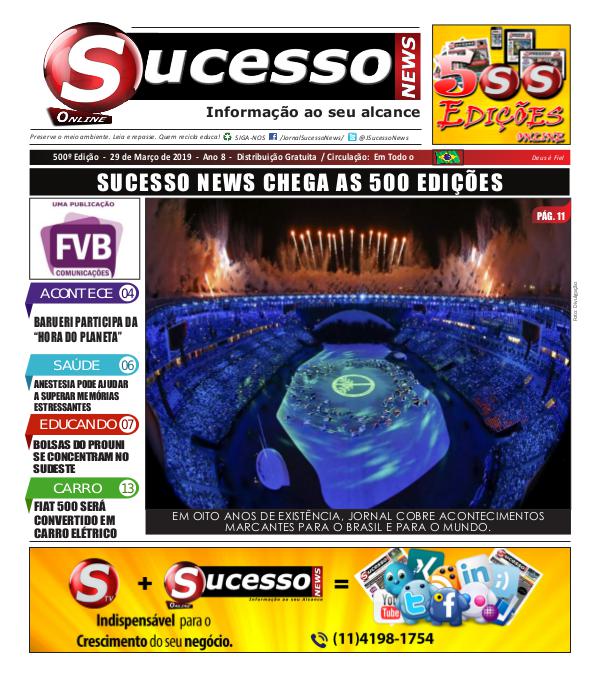 Jornal Sucesso News Jornal Sucesso News - Edição - 500 ONLINE