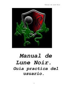 Manual Lune Noir. Guía practica del Usuario LN.