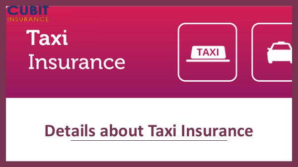 Details about Taxi Insurance