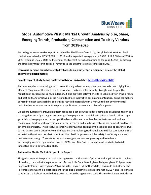Global Automotive Plastic Market Growth Analysis b
