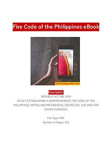 Fire Code of the Philippines Ebook - SafetySignsPH.com