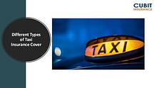 Different Types of Taxi Insurance Cover