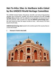 Sites in Northern India Listed by the UNESCO World Heritage Committee