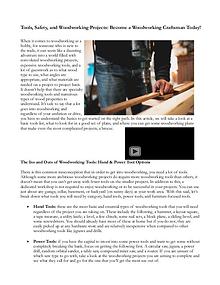 Tools, Safety, And Woodwork Projects: Become A Woodworking Craftsman