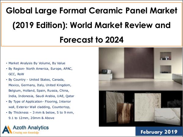 Large Format Ceramic Panel Market (2019 Edition) Large Format Ceramic Panel Market