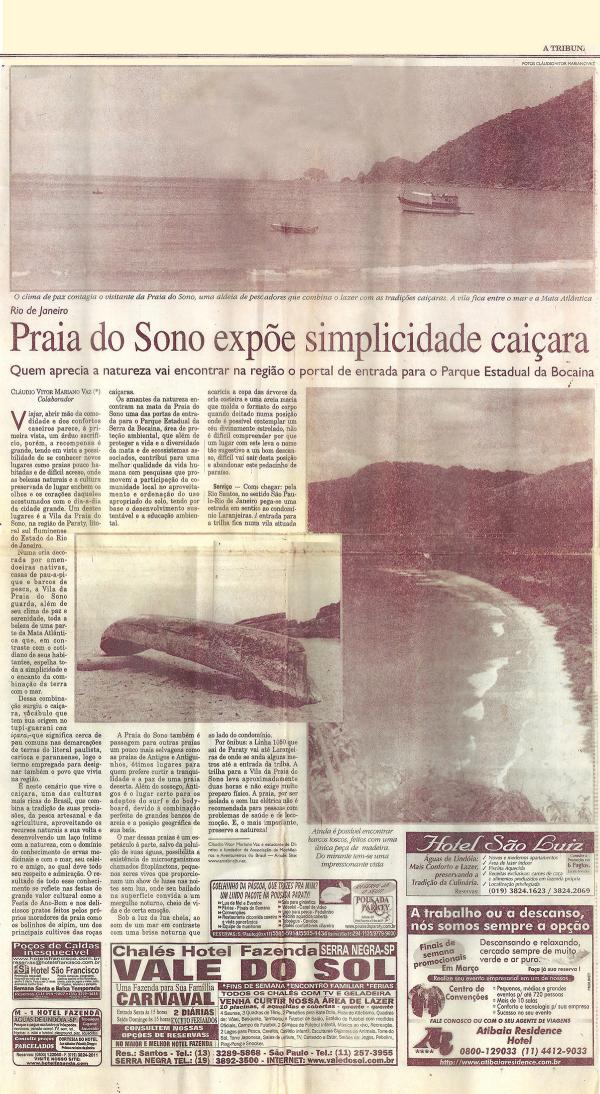 Turismo | Travel Praia do Sono | 2001