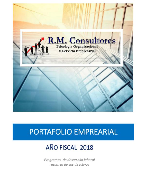 RM Consultores - Portafolio Empresarial Portafolio 2018 - RM Consultores