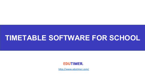 Timetable Software for Schools Timetable Software for Schools