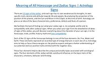 Meaning of All Horoscope and Zodiac Signs | Astrology Signs