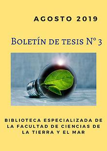 Boletín de tesis N° 3 BCTM