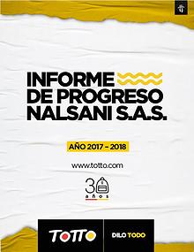 Comunicado de Progreso Nalsani SAS 2017-2018