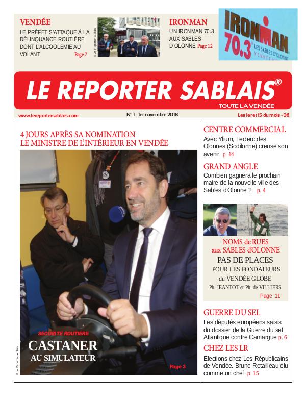 Le Reporter sablais Le Reporter sablais n°1 - 1er nov 2018
