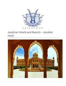Best hotel and resort in jaisalmer