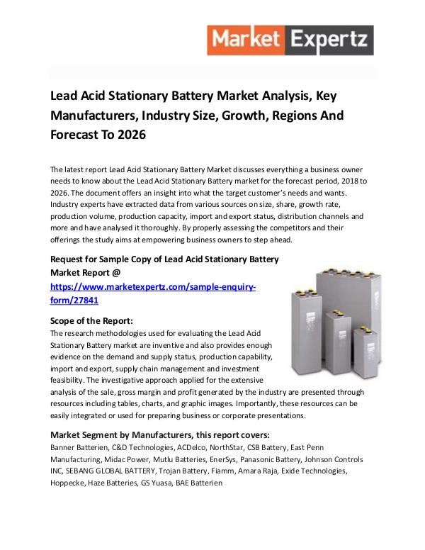 Lead Acid Stationary Battery Market