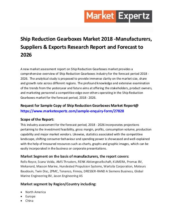 Industry Forecast Ship Reduction Gearboxes Market