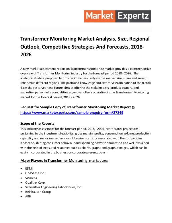 Industry Forecast Transformer Monitoring Market