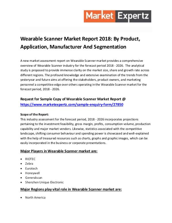 Industry Forecast Wearable Scanner Market