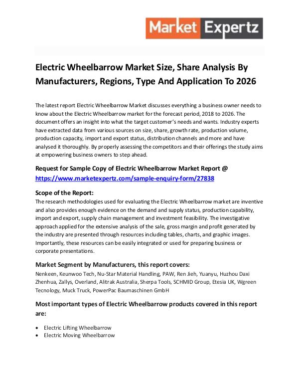 Electric Wheelbarrow Market