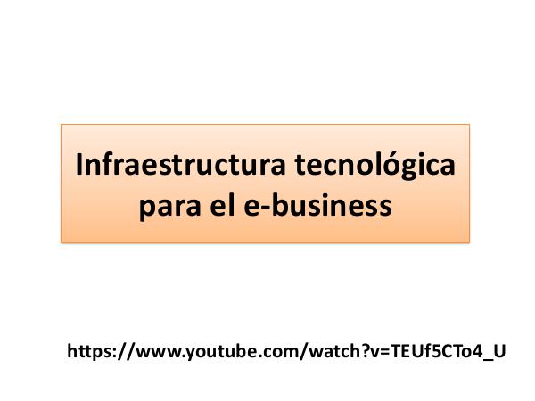 Infraestructura tecnológica para el e-business Infraestructura tecnológica para el e-business (1)