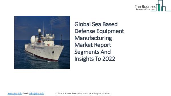 Sea Based Defense Equipment Manufacturing Market Segments Based On Ty Global Sea Based Defense Equipment Manufacturing M