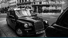 Why do you need to get insurance for your minicab?