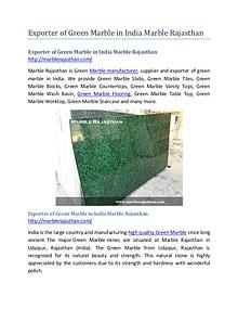 Exporter of Green Marble in India Marble Rajasthan