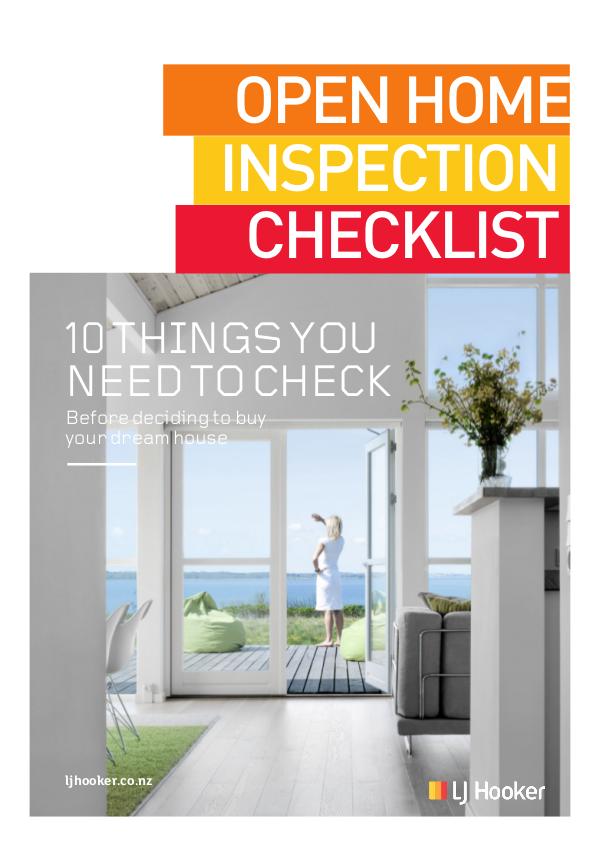 LJ HOOKER EBOOKS Open Home Inspection Checklist