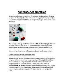 Condensadores, tipos y diodos