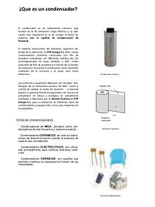 condensadores, diodos y tipos