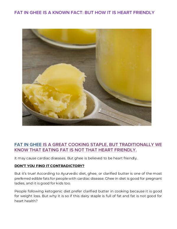 Fat in ghee is a known fact: But how it is heart friendly Fat in ghee is a known fact but how it is heart fr