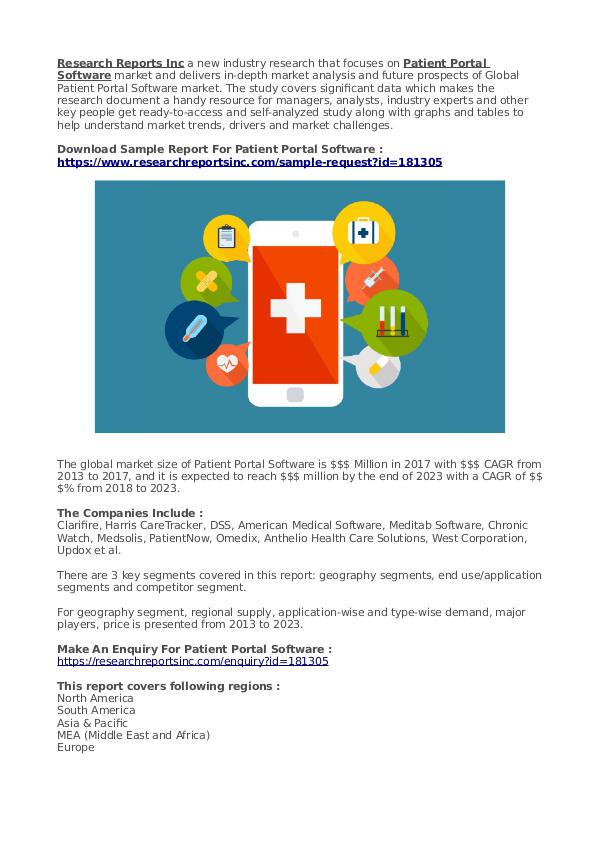 Business Research Reports 2019 Patient Portal Software